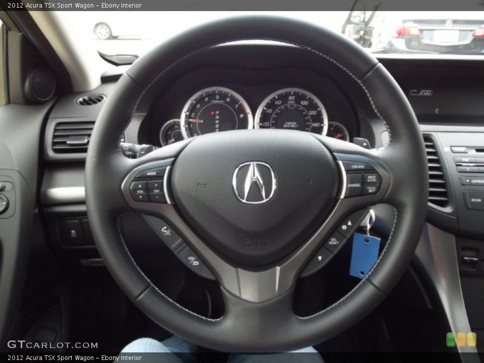 Ebony Interior Steering Wheel for the 2012 Acura TSX Sport Wagon #61320464
