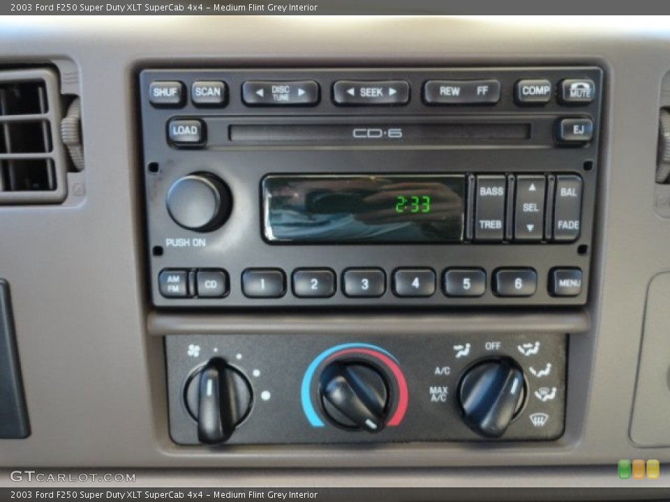 Medium Flint Grey Interior Controls for the 2003 Ford F250 Super Duty XLT SuperCab 4x4 #61322723