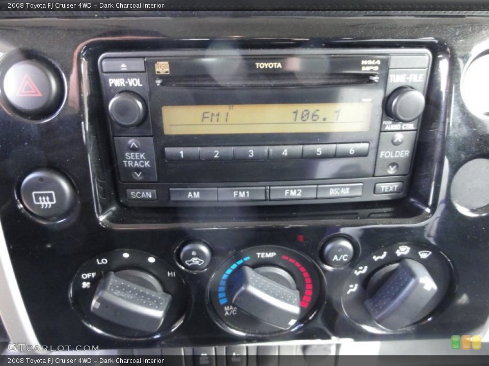 Dark Charcoal Interior Controls for the 2008 Toyota FJ Cruiser 4WD #61323698