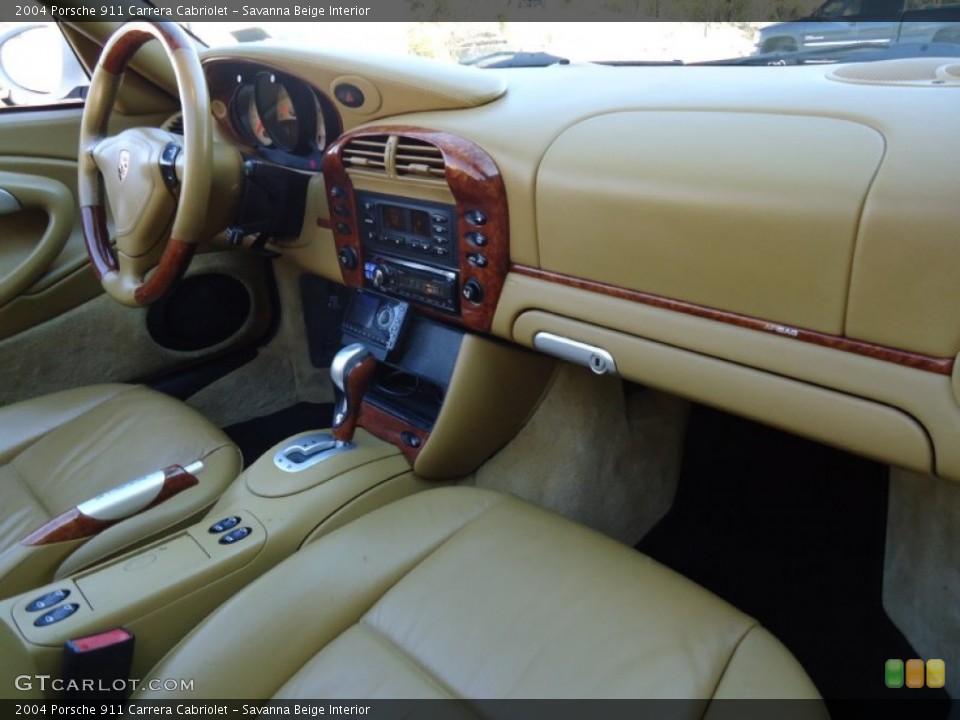 Savanna Beige Interior Dashboard for the 2004 Porsche 911 Carrera Cabriolet #61324376