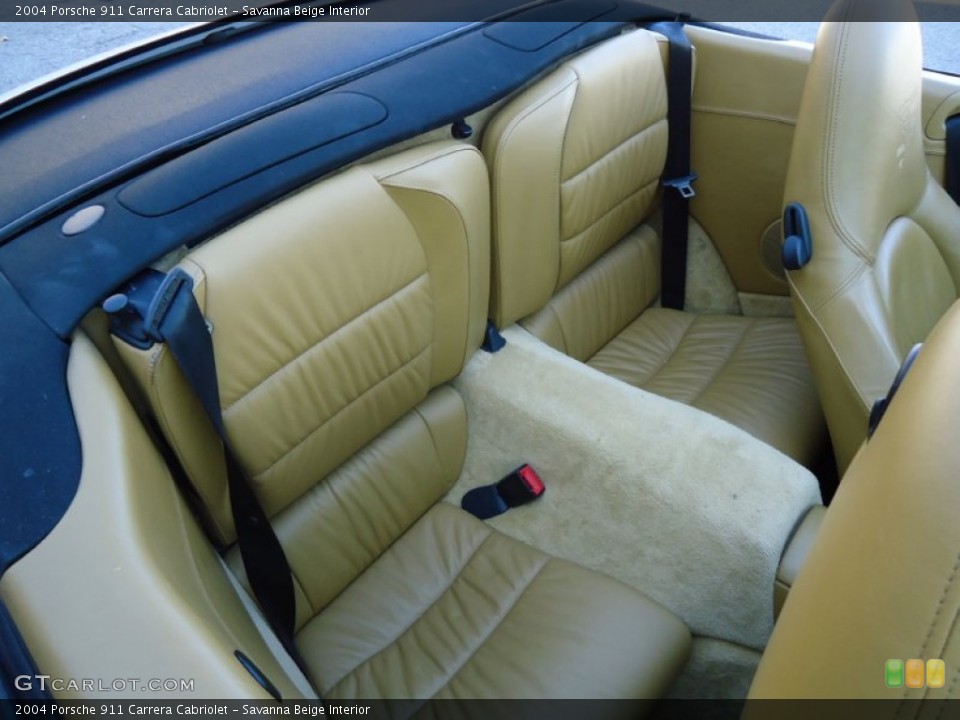 Savanna Beige Interior Rear Seat for the 2004 Porsche 911 Carrera Cabriolet #61324427