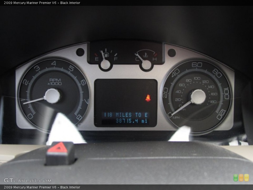 Black Interior Gauges for the 2009 Mercury Mariner Premier V6 #61327072