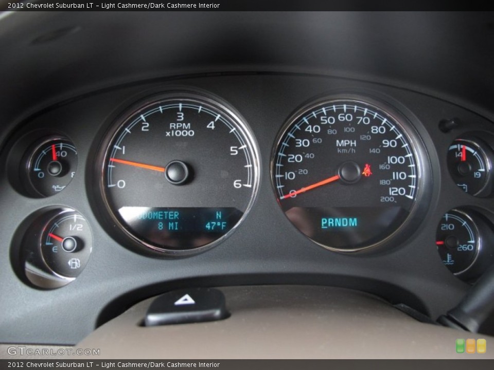 Light Cashmere/Dark Cashmere Interior Gauges for the 2012 Chevrolet Suburban LT #61327712