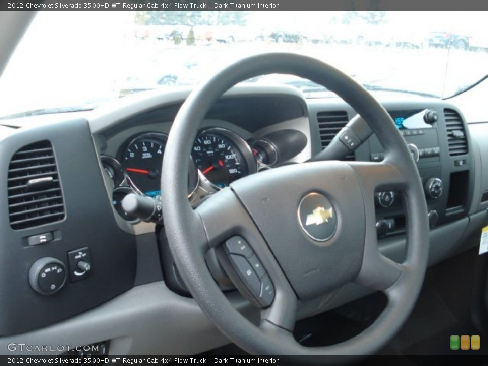 Dark Titanium Interior Steering Wheel for the 2012 Chevrolet Silverado 3500HD WT Regular Cab 4x4 Plow Truck #61333634