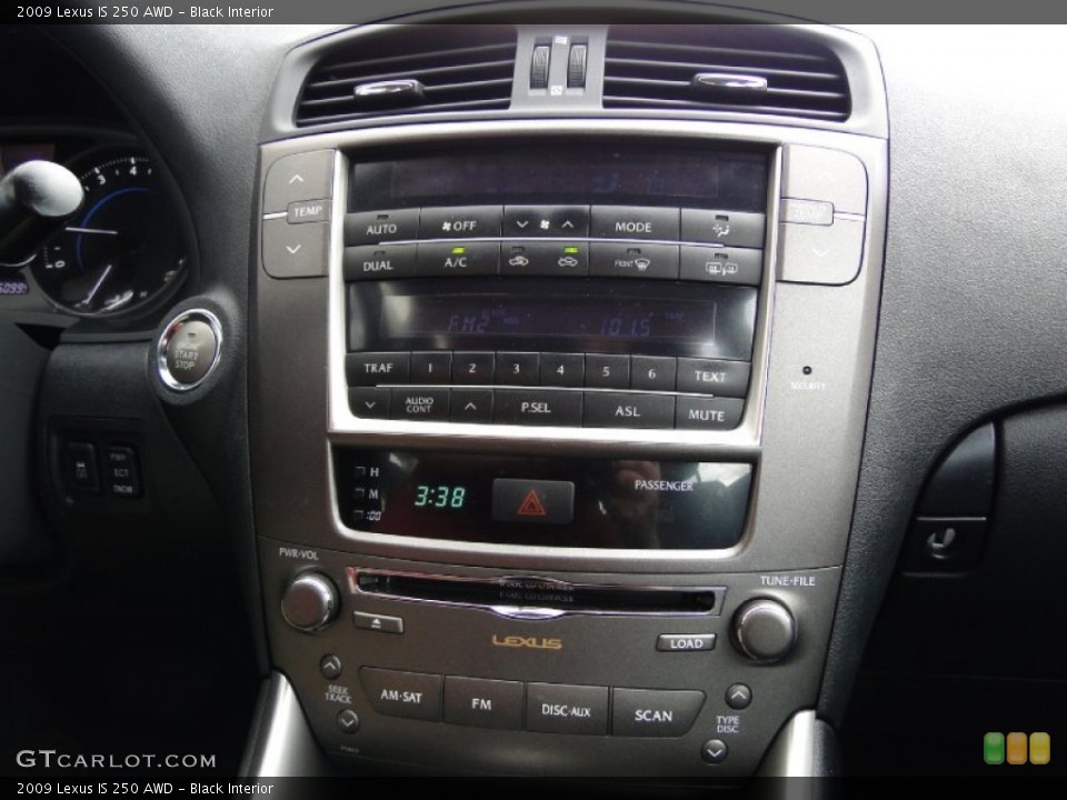 Black Interior Controls for the 2009 Lexus IS 250 AWD #61334732