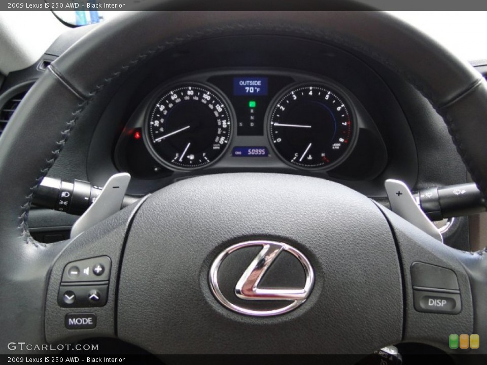 Black Interior Steering Wheel for the 2009 Lexus IS 250 AWD #61334750