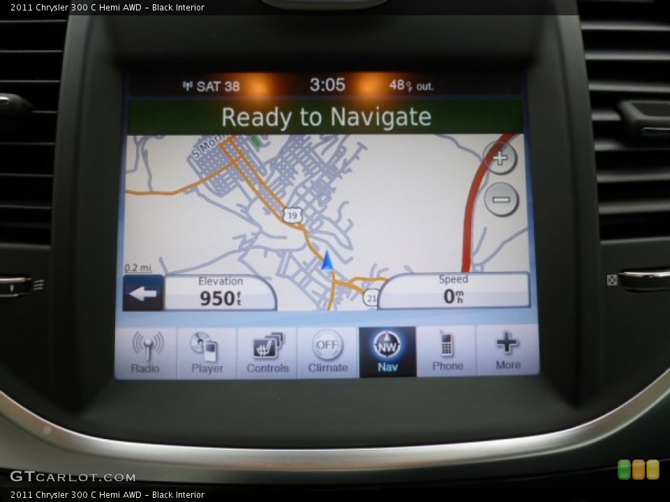 Black Interior Navigation for the 2011 Chrysler 300 C Hemi AWD #61340476