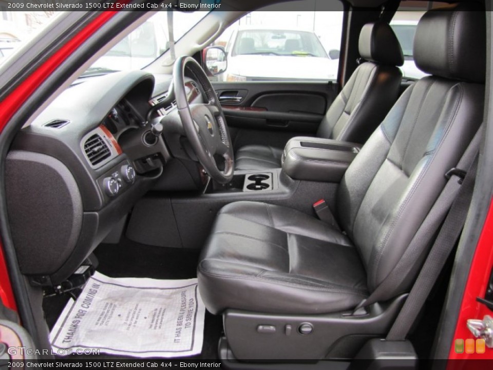 Ebony Interior Photo for the 2009 Chevrolet Silverado 1500 LTZ Extended Cab 4x4 #61346144