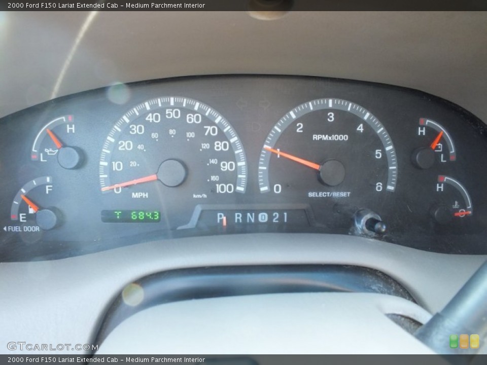 Medium Parchment Interior Gauges for the 2000 Ford F150 Lariat Extended Cab #61348641