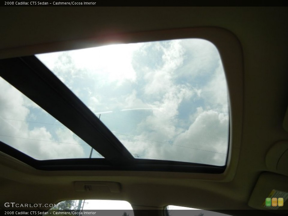 Cashmere/Cocoa Interior Sunroof for the 2008 Cadillac CTS Sedan #61349080