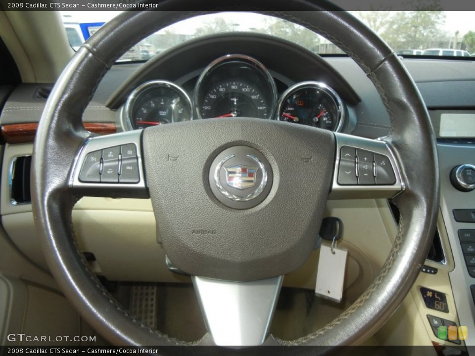 Cashmere/Cocoa Interior Steering Wheel for the 2008 Cadillac CTS Sedan #61349159