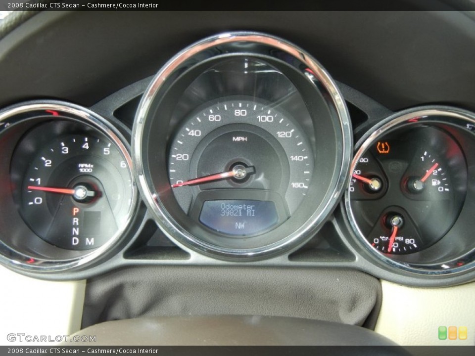 Cashmere/Cocoa Interior Gauges for the 2008 Cadillac CTS Sedan #61349165