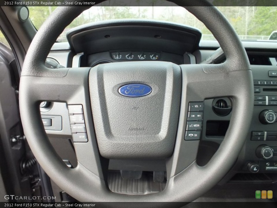 Steel Gray Interior Steering Wheel for the 2012 Ford F150 STX Regular Cab #61349741