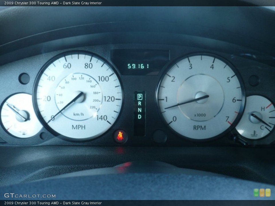 Dark Slate Gray Interior Gauges for the 2009 Chrysler 300 Touring AWD #61355837