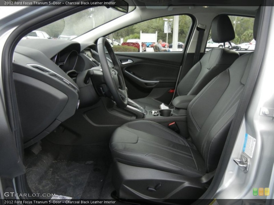 Charcoal Black Leather Interior Photo for the 2012 Ford Focus Titanium 5-Door #61363905