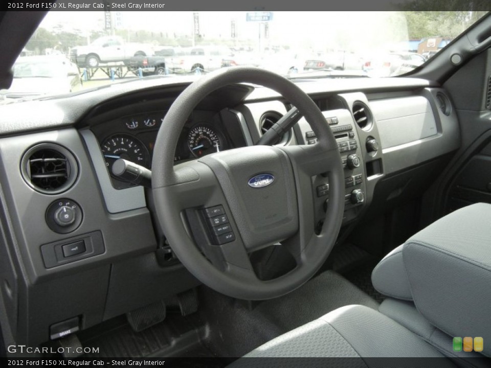 Steel Gray Interior Dashboard for the 2012 Ford F150 XL Regular Cab #61364976