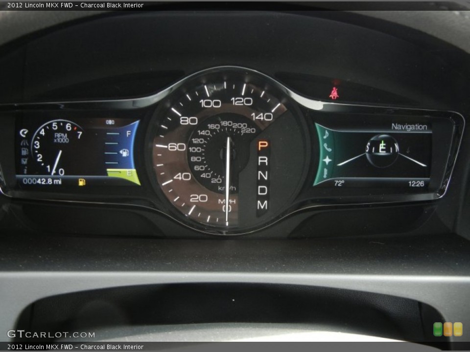 Charcoal Black Interior Gauges for the 2012 Lincoln MKX FWD #61365102
