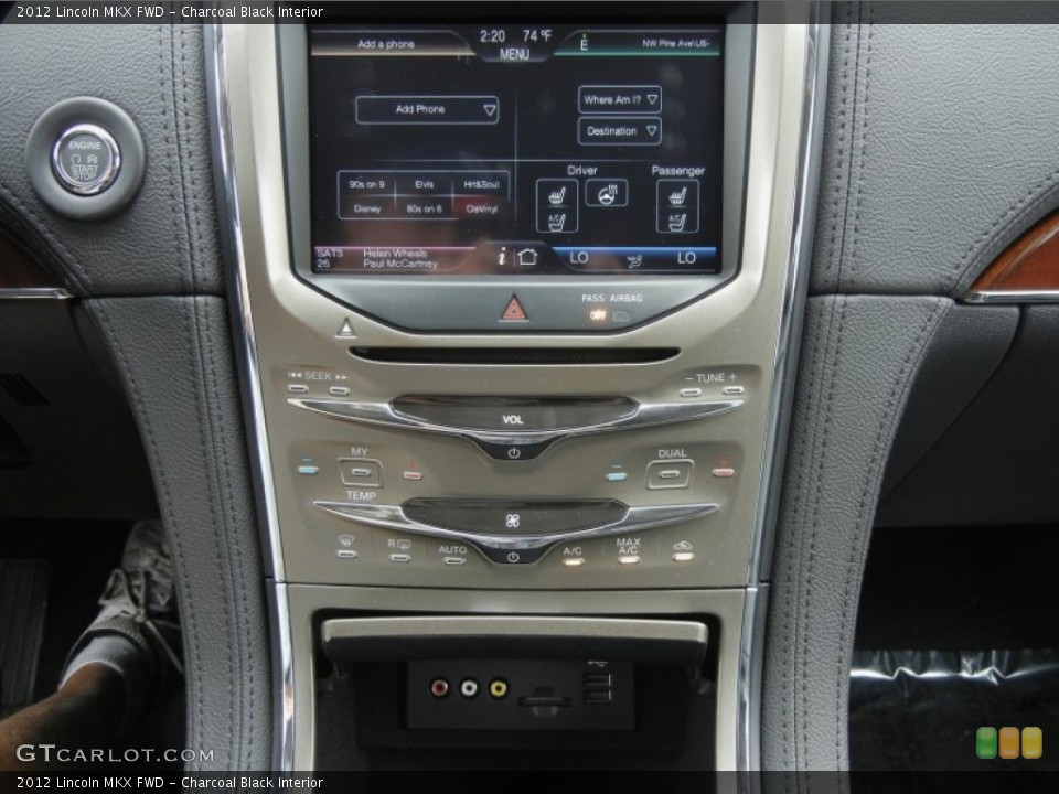 Charcoal Black Interior Controls for the 2012 Lincoln MKX FWD #61365654