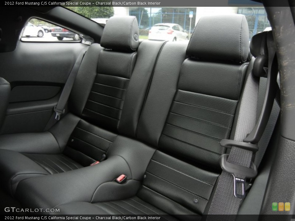 Charcoal Black/Carbon Black Interior Rear Seat for the 2012 Ford Mustang C/S California Special Coupe #61366686