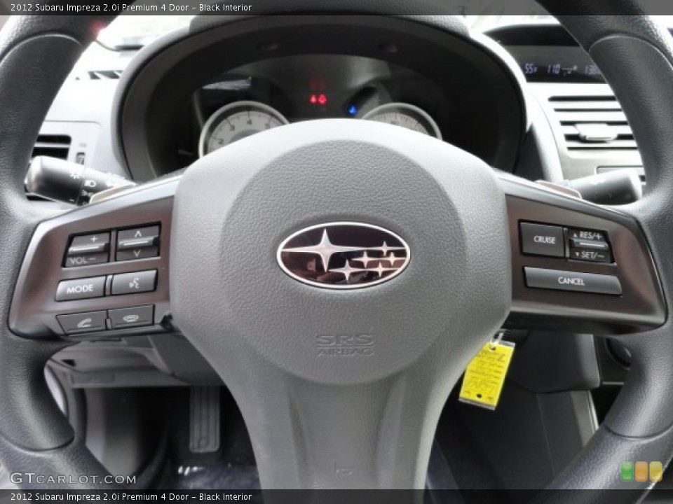 Black Interior Steering Wheel for the 2012 Subaru Impreza 2.0i Premium 4 Door #61369295