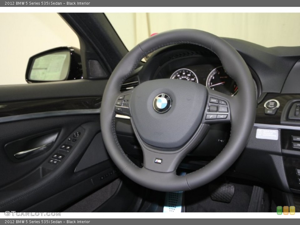 Black Interior Steering Wheel for the 2012 BMW 5 Series 535i Sedan #61378851