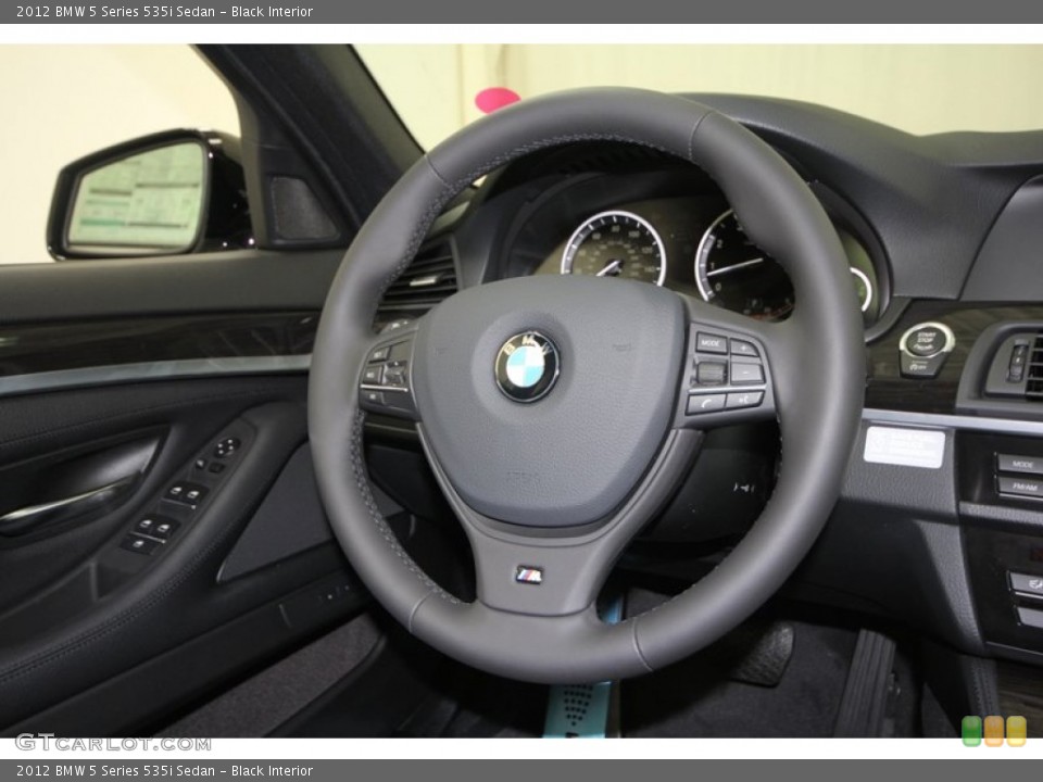 Black Interior Steering Wheel for the 2012 BMW 5 Series 535i Sedan #61379103