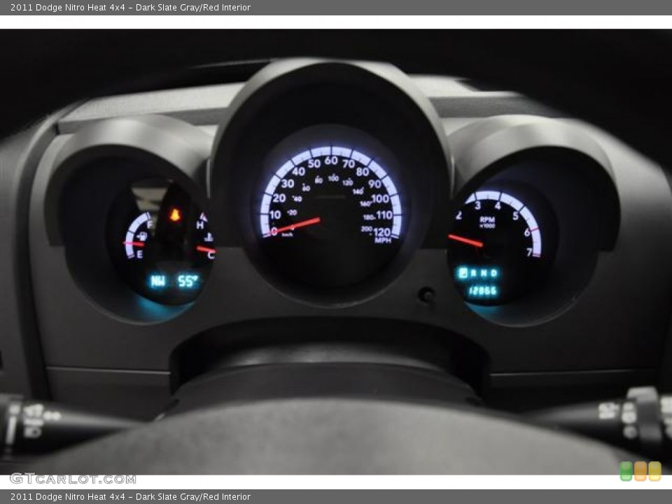 Dark Slate Gray/Red Interior Gauges for the 2011 Dodge Nitro Heat 4x4 #61379856