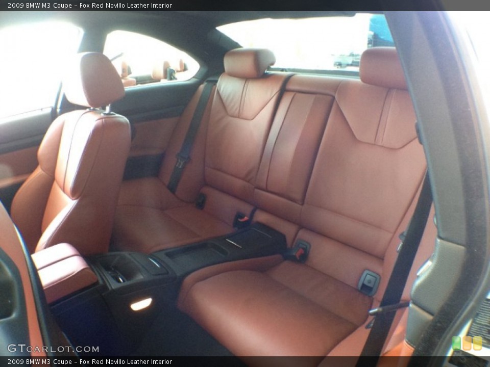 Fox Red Novillo Leather Interior Rear Seat for the 2009 BMW M3 Coupe #61379949