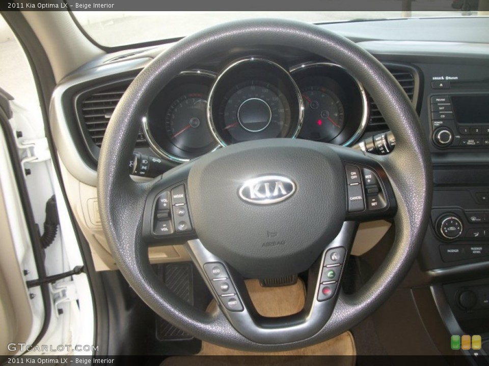Beige Interior Steering Wheel for the 2011 Kia Optima LX #61380403