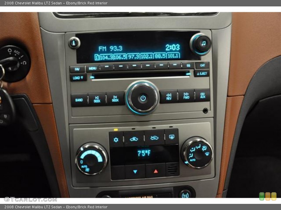Ebony/Brick Red Interior Audio System for the 2008 Chevrolet Malibu LTZ Sedan #61380498