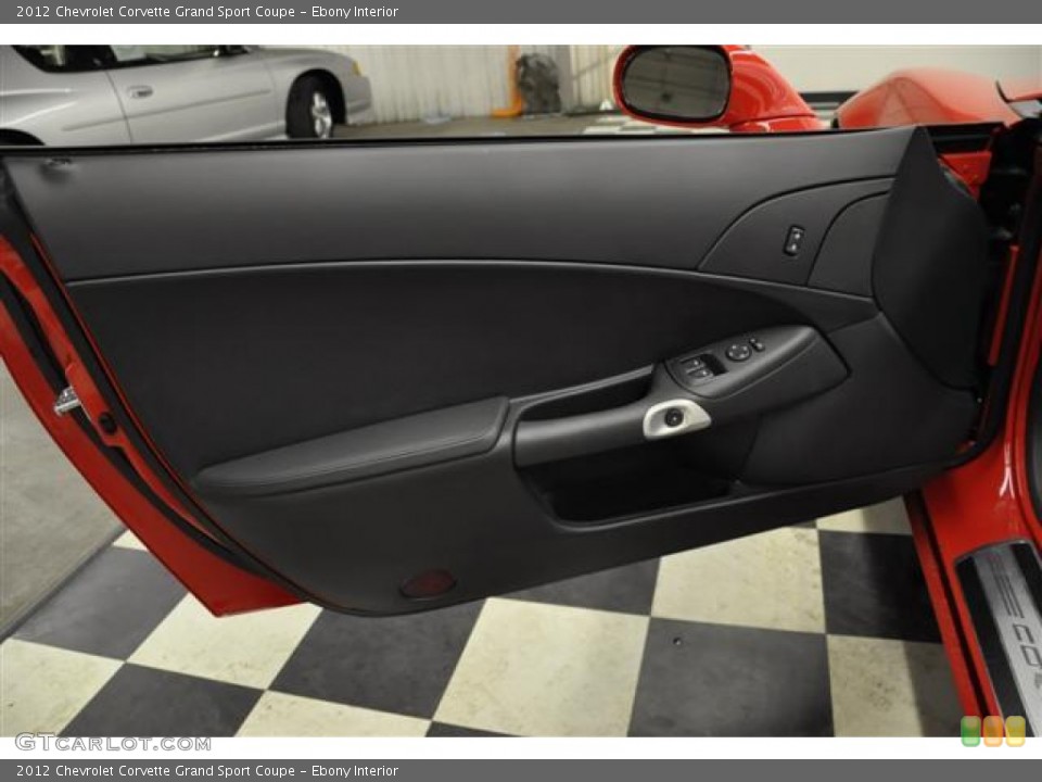 Ebony Interior Door Panel for the 2012 Chevrolet Corvette Grand Sport Coupe #61380858