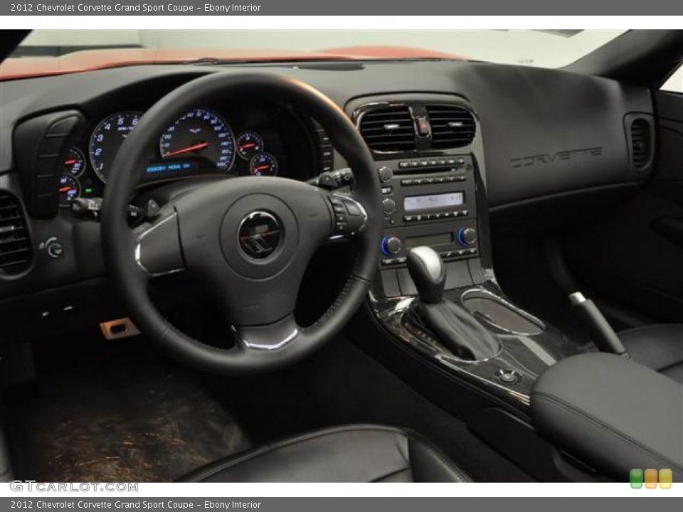 Ebony Interior Dashboard for the 2012 Chevrolet Corvette Grand Sport Coupe #61380891