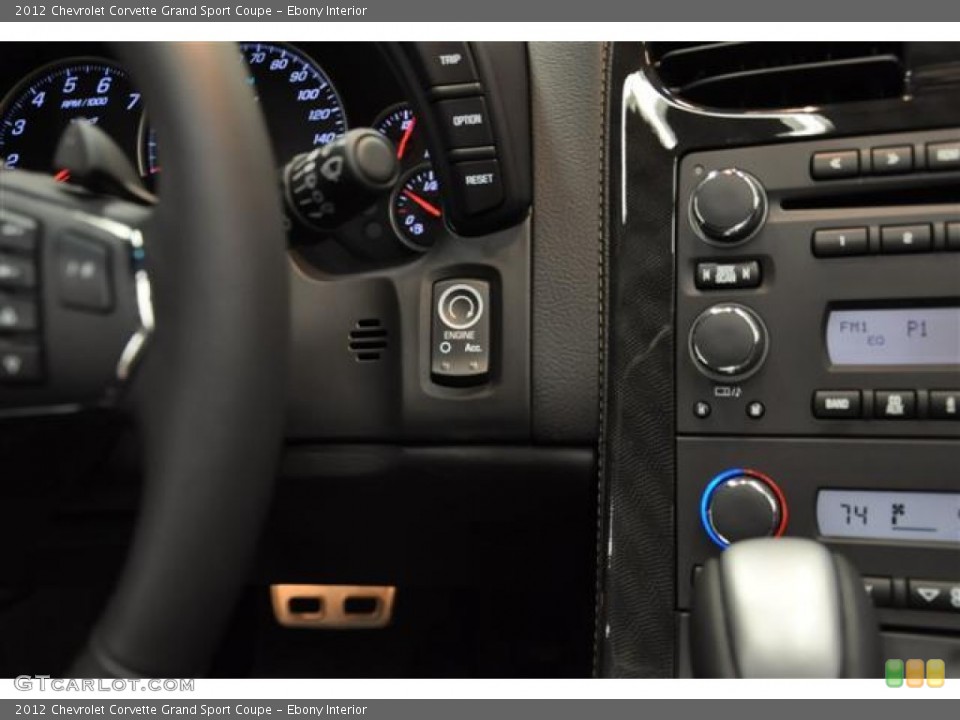 Ebony Interior Controls for the 2012 Chevrolet Corvette Grand Sport Coupe #61380924