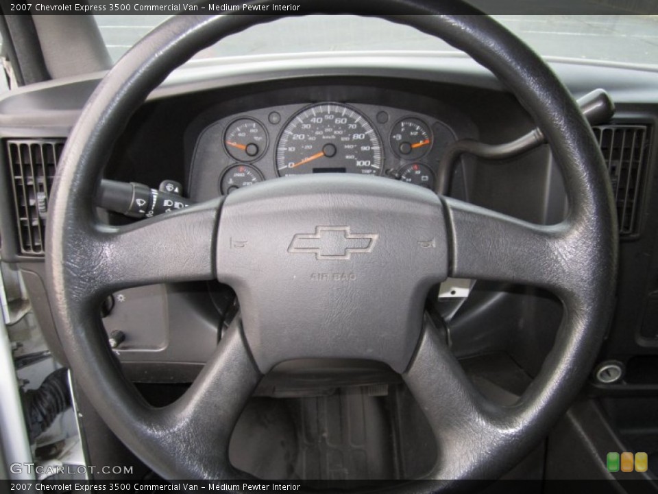 Medium Pewter Interior Steering Wheel for the 2007 Chevrolet Express 3500 Commercial Van #61385785