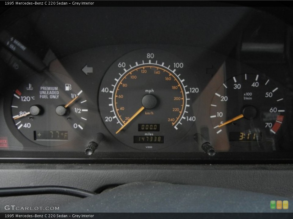 Grey Interior Gauges for the 1995 Mercedes-Benz C 220 Sedan #61389341
