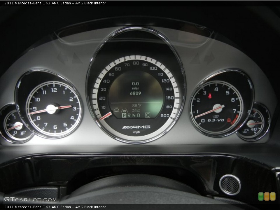 AMG Black Interior Gauges for the 2011 Mercedes-Benz E 63 AMG Sedan #61389615