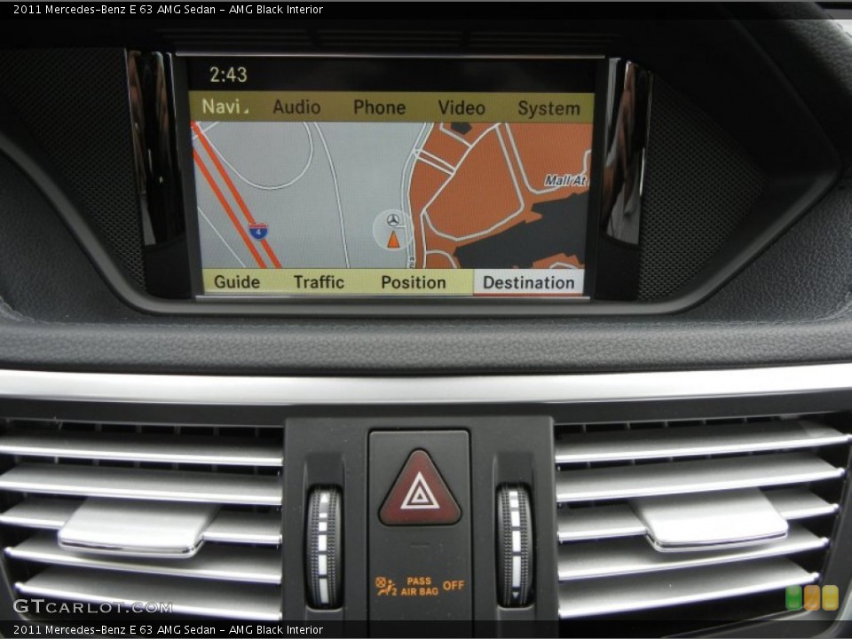 AMG Black Interior Navigation for the 2011 Mercedes-Benz E 63 AMG Sedan #61389630