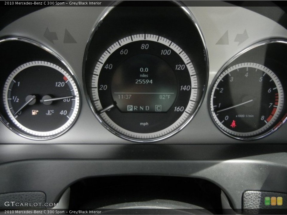 Grey/Black Interior Gauges for the 2010 Mercedes-Benz C 300 Sport #61390278