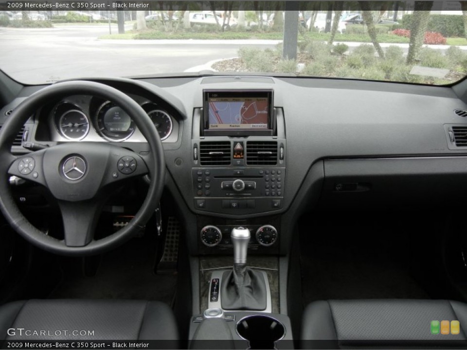 Black Interior Dashboard for the 2009 Mercedes-Benz C 350 Sport #61391112
