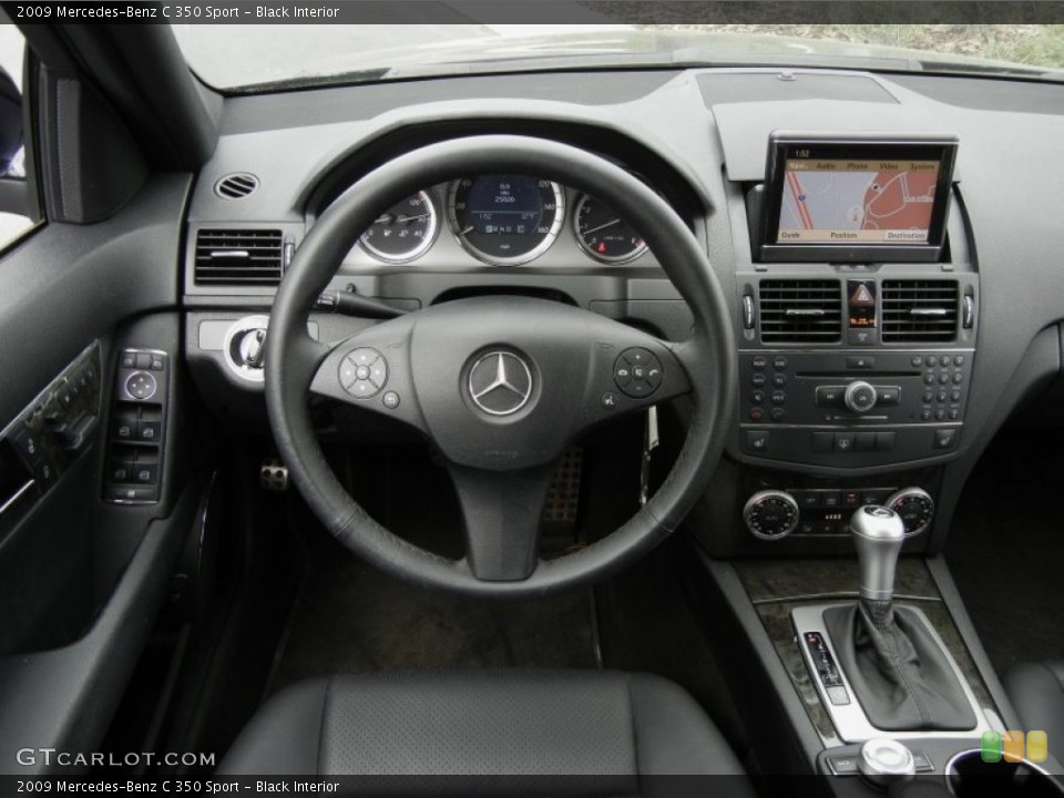 Black Interior Dashboard for the 2009 Mercedes-Benz C 350 Sport #61391121