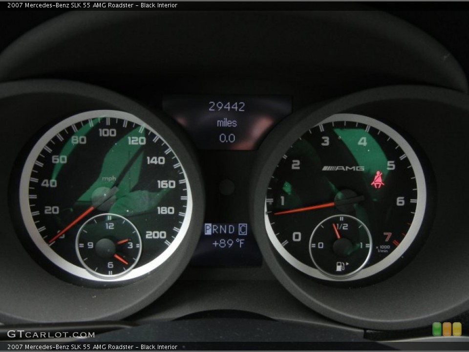 Black Interior Gauges for the 2007 Mercedes-Benz SLK 55 AMG Roadster #61391439