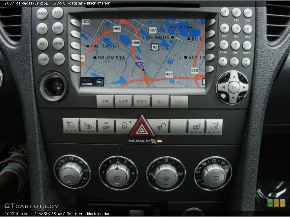 Black Interior Navigation for the 2007 Mercedes-Benz SLK 55 AMG Roadster #61391457