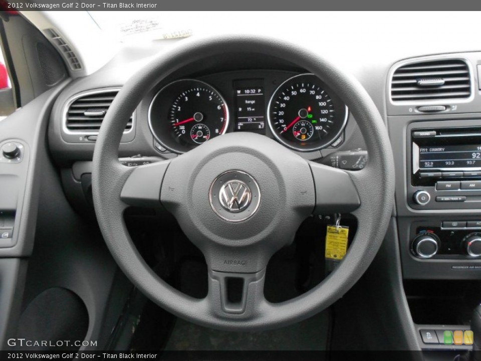 Titan Black Interior Steering Wheel for the 2012 Volkswagen Golf 2 Door #61392301