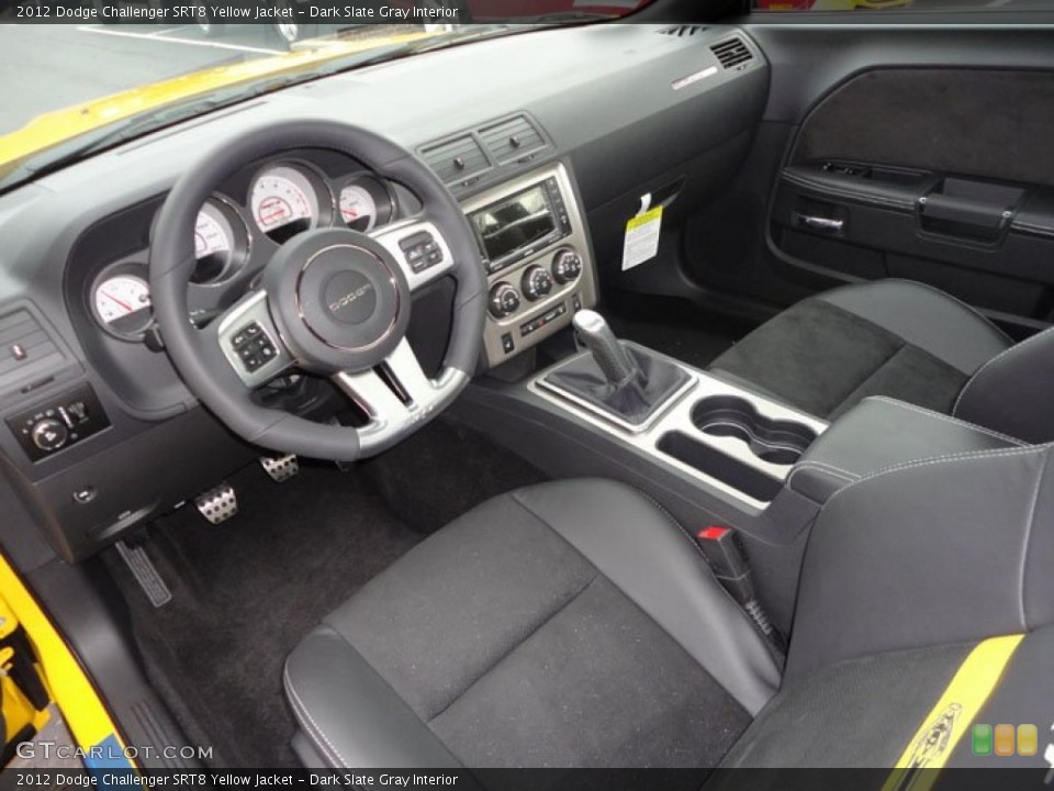 Dark Slate Gray Interior Prime Interior for the 2012 Dodge Challenger SRT8 Yellow Jacket #61393660