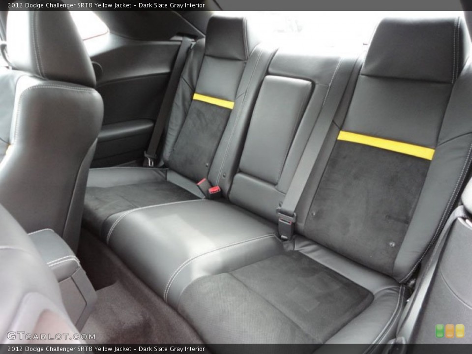 Dark Slate Gray Interior Rear Seat for the 2012 Dodge Challenger SRT8 Yellow Jacket #61393663