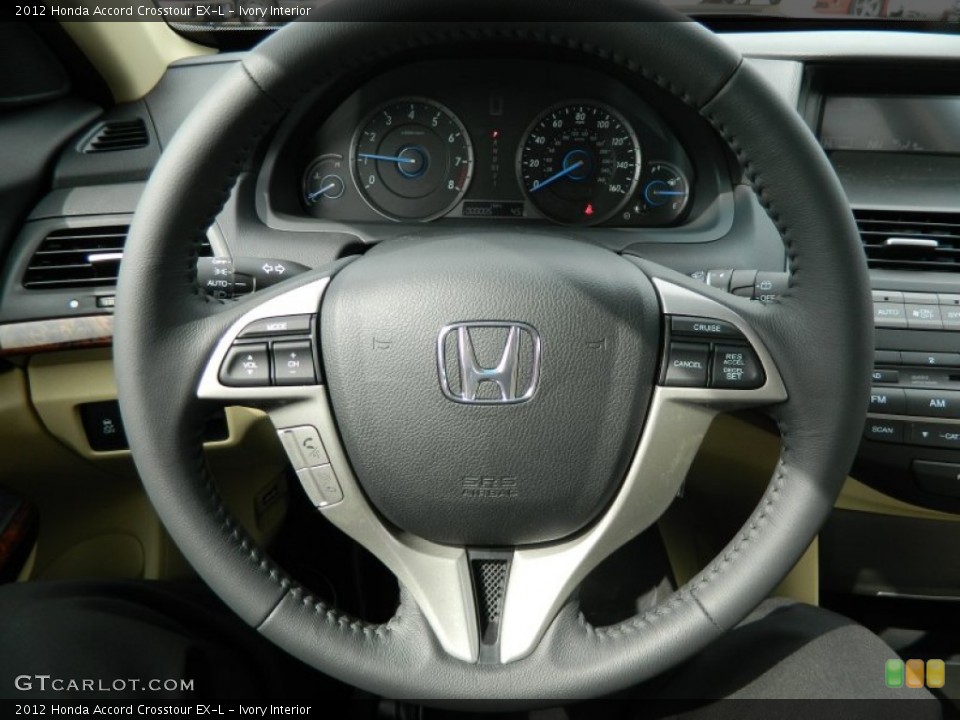 Ivory Interior Steering Wheel for the 2012 Honda Accord Crosstour EX-L #61394473