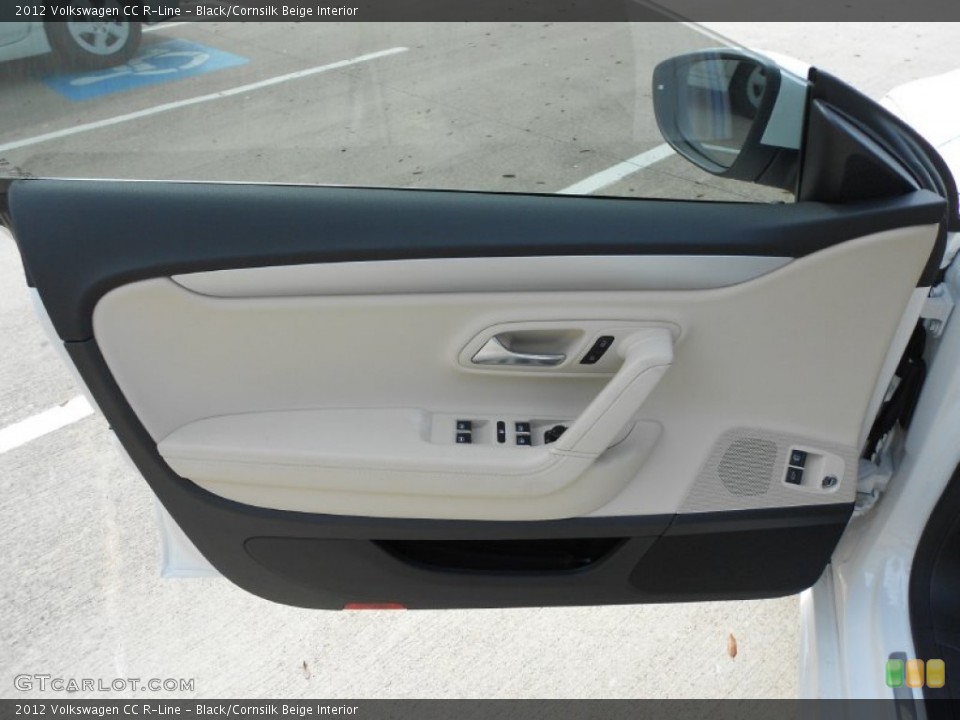 Black/Cornsilk Beige Interior Door Panel for the 2012 Volkswagen CC R-Line #61395549