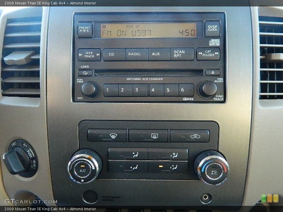 Almond Interior Controls for the 2009 Nissan Titan SE King Cab 4x4 #61396168