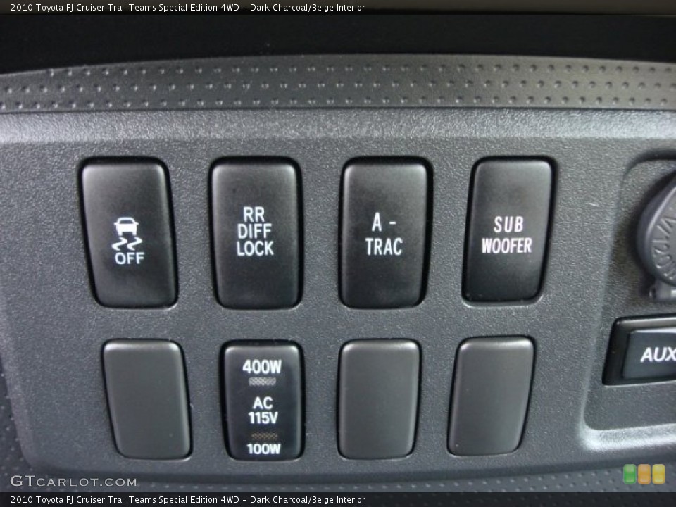Dark Charcoal/Beige Interior Controls for the 2010 Toyota FJ Cruiser Trail Teams Special Edition 4WD #61396561