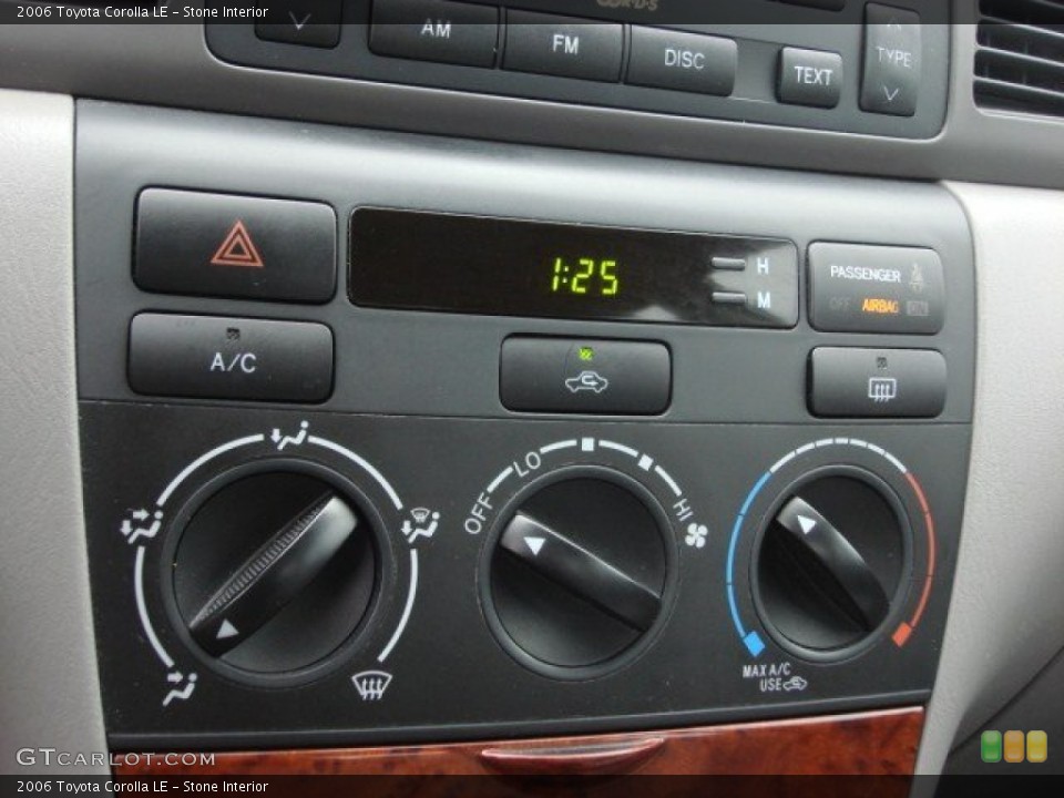 Stone Interior Controls for the 2006 Toyota Corolla LE #61397183